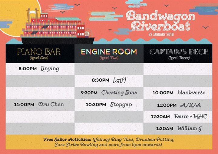 OFFKEYSG's tweet photo. For those lucky enough to secure your tickets, @BandwagonApp Riverboat is tonight! @linyingmusic starting at 8pm! https://t.co/TFWfYtGBJ5