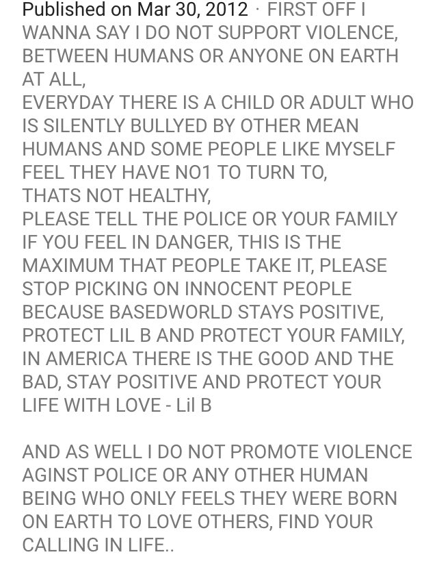 basedstudents's tweet image. @LILBTHEBASEDGOD MORE AWARENESS OF ONLINE BULLYING AND PROTECTING KIDS ONLINE 2016 WE ALL HAVE WORK TO DO 16