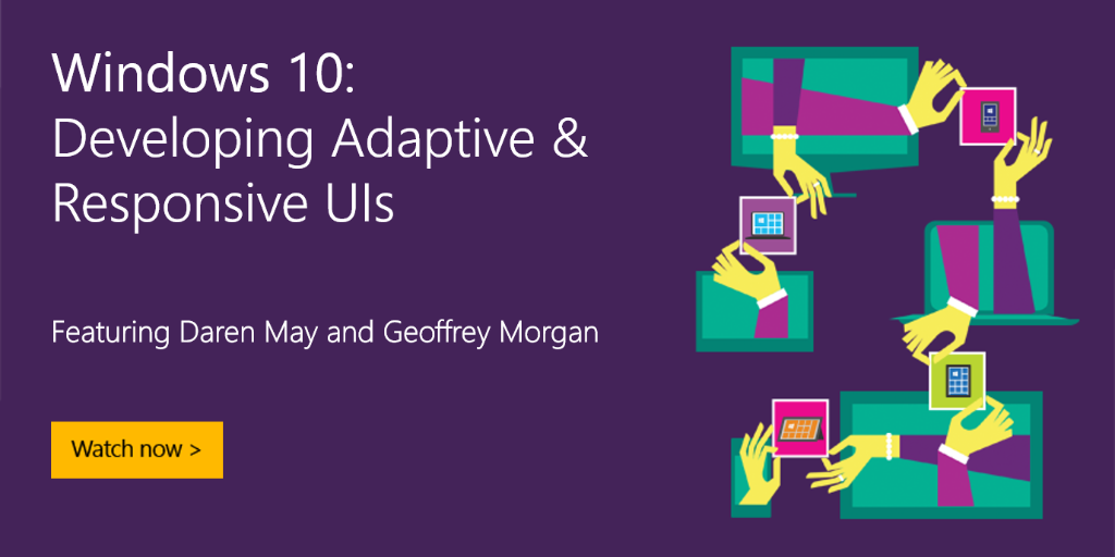 Make your #UWP app look great on any #Windows10 device. See the latest in #UI #dev: spr.ly/6019BXhfV #MSMVA