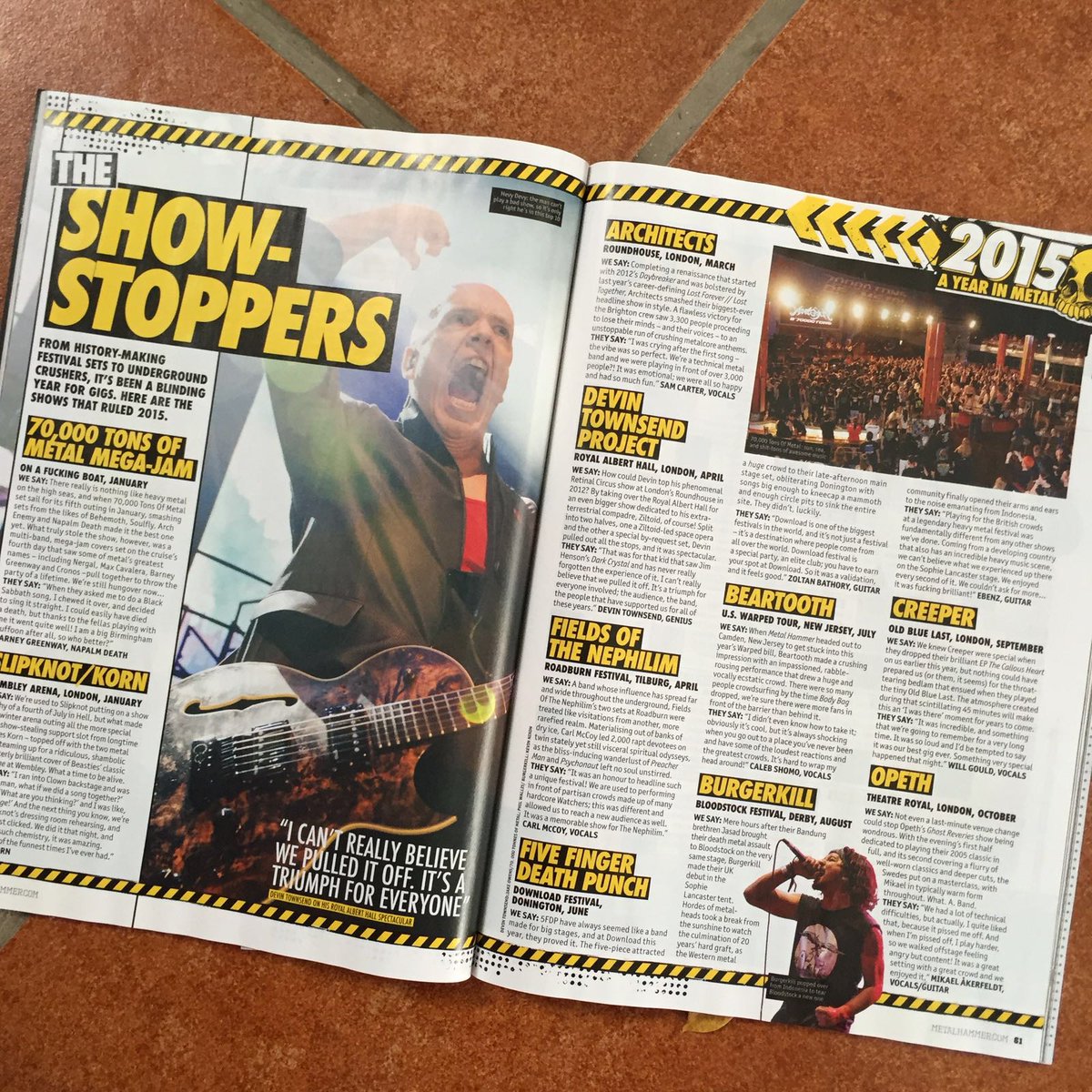 burgerkill's tweet image. Become "THE SHOW STOPPER” 2015 a year in Metal on @MetalHammer Magazine. Grab it fast, Thx for the support! #Proud