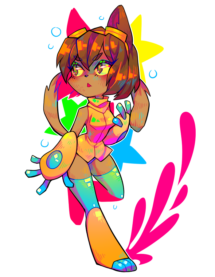 Krooked_Glasses's tweet photo. Because I want more @Gameoverse fanart of the robo-cat wife. Also practicing... https://t.co/xMYpZeBKxX
