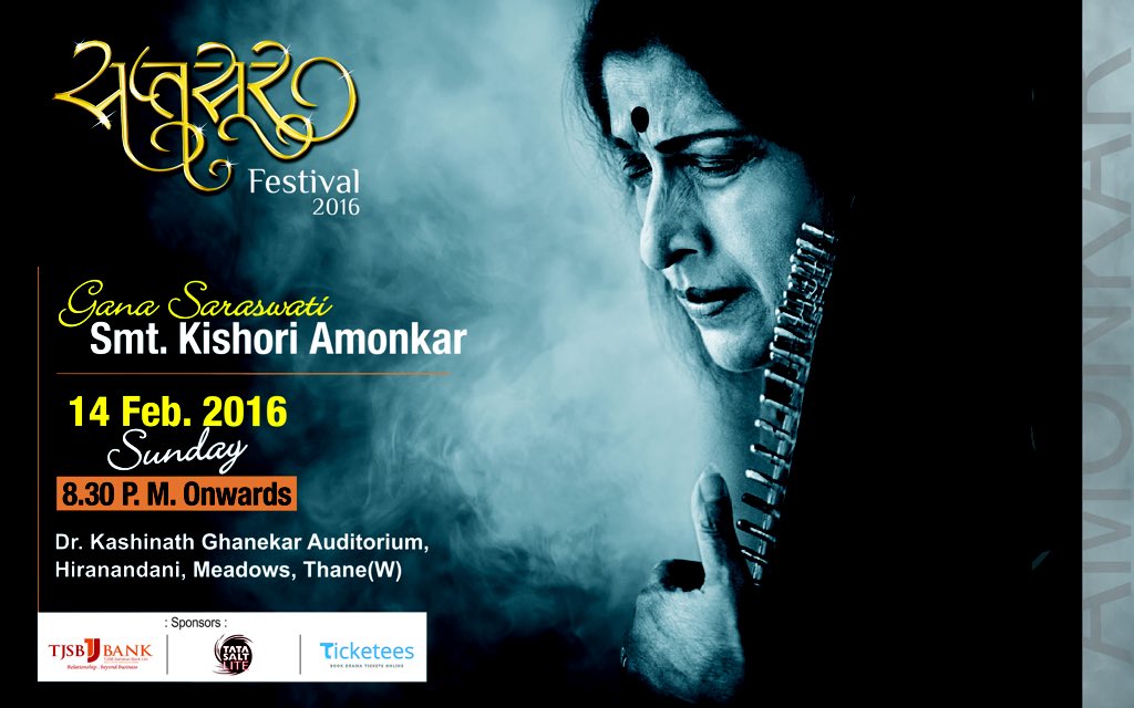 MusicSaptsur's tweet photo. For #Classicalmusic an eclectic evening with Gana Sarawati Smt #KishoritaiAmonkar https://t.co/XuOonZCy0A