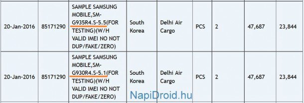 TheAndrowin's tweet photo. Samsung Galaxy S7 to come in two screen sizes, listed on Zauba https://t.co/ljqw45Npj6 https://t.co/dIz3NTnHte