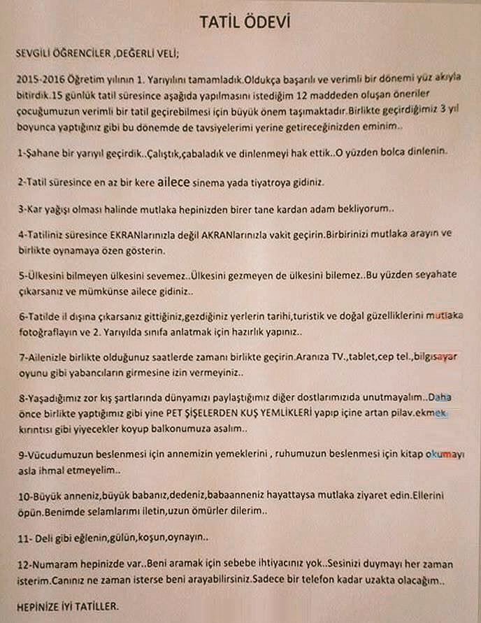 Öğrencilerimize "Tatil Ödevi" ... #Karnemialdiktansonra #karne #tatil #kar <a href="/hlymsr/">Hülya Mesri</a> <a href="/ErcansSEZER/">Ercan SEZER</a> <a href="/okultelevizyonu/">OKULTV 50.YılAnadolu</a>