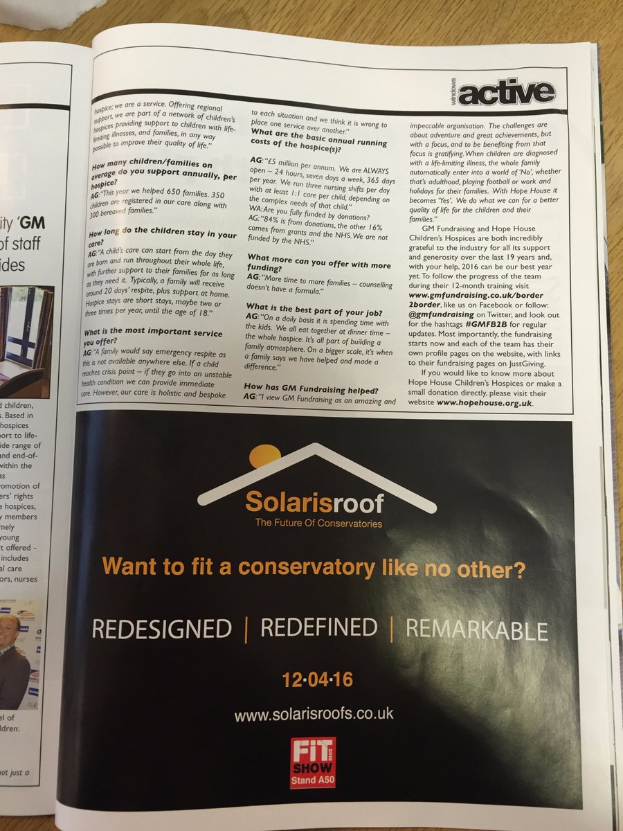 solarisroof's tweet photo. Have you seen our advert yet? Here it is in @windows_active #fitshow2016 https://t.co/VRDuDNjm3r