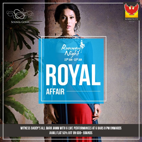MarketcityKurla's tweet photo. Catch @souniagohil ’s rich & imperial style of designs at #RunwayNight RSVP: https://t.co/dQy026Isav https://t.co/YXj4CYeO62