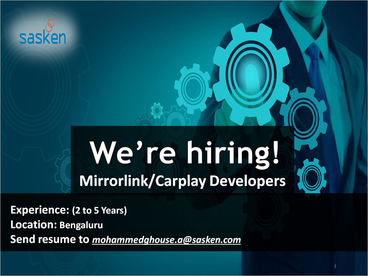 SaskenTech's tweet photo. We are #hiring #developer #JobOpening #jobs #jobsearch #JobSeekers #recruitment #Job #HR #recruiting #recruit #HR https://t.co/m7ZIgm9Pov