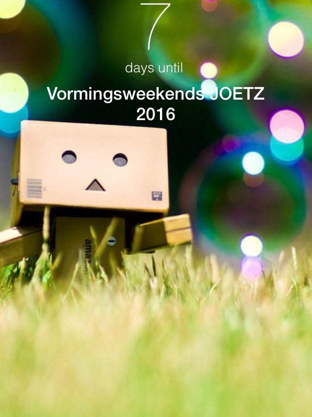 JOETZoost's tweet photo. @JOETZoost telt af! Nog 7 dagen en we starten met ons nieuw vormingsaanbod! #spannend #vorming #joetzoost #vfgj https://t.co/QumzBeaTJi