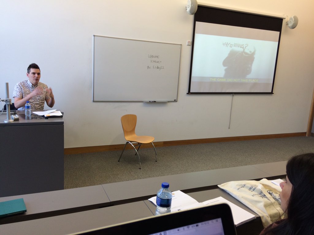 picteilin's tweet photo. .@alan_hook from @ulsteruni is first up at @picteilin this morning presenting his paper on Alternate Reality Games https://t.co/6q3IyHTylU