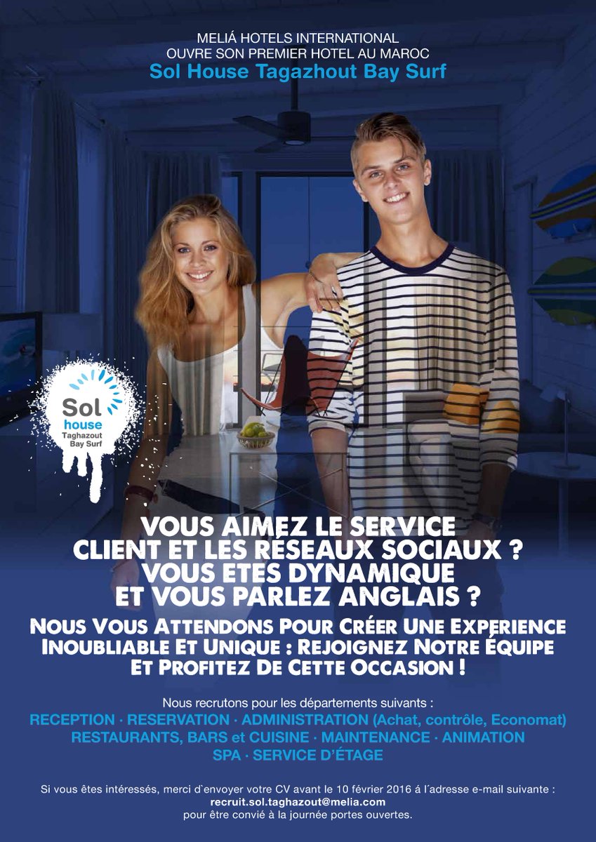 Melia Careers On Twitter Ouverture Prochaine De L Hôtel Sol Melia Careers On Twitter Ouverture Prochaine De L Hôtel Sol House Taghazout Maroc Rejoignez Notre équipe