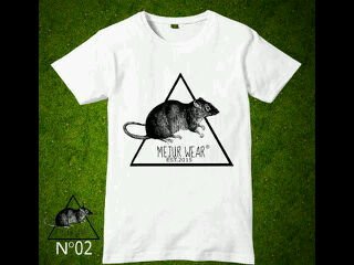 MEJURWEAR | RAT LOGO | WHITE &amp; BLACK | M-X-XL | Rp.100.000