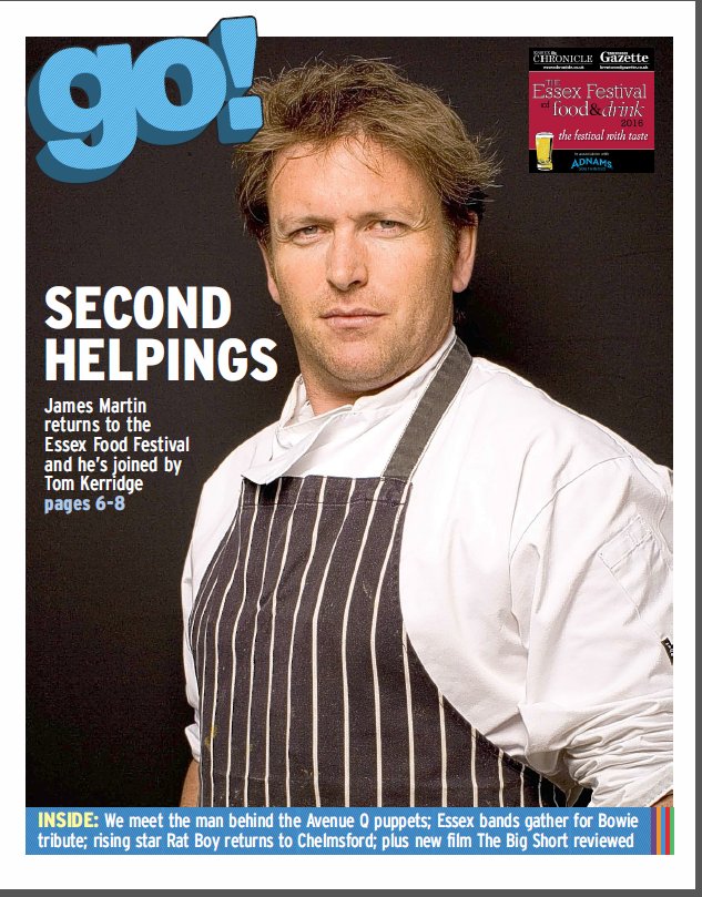 #EssexFoodfest who's this handsome chef in <a href="/Essexgo/">Essexgo</a> <a href="/EssexChronicle/">Essex Chronicle</a> @Gazetteseries this week?