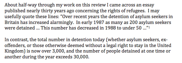 DetentionForum's tweet image. #ShawReview highlights the dramatic rise in use of immigration detention in the UK: from 50 in 1988 to 30,000 today