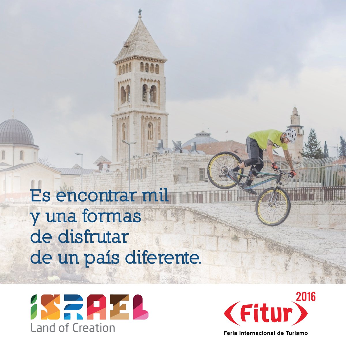 DescubreIsrael's tweet photo. En #Israel aprenderás a disfrutar de un país totalmente diferente y único 😃 #IsraelEnFitur16 https://t.co/FF8o9vabAP