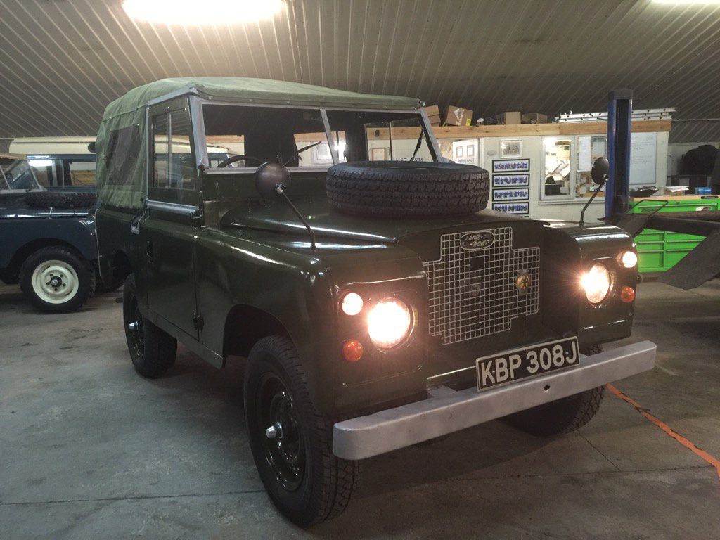 Just going online today, lovely Soft Top Series 2a. #vintagelandrover  #classiclandrover #series2a #4x4