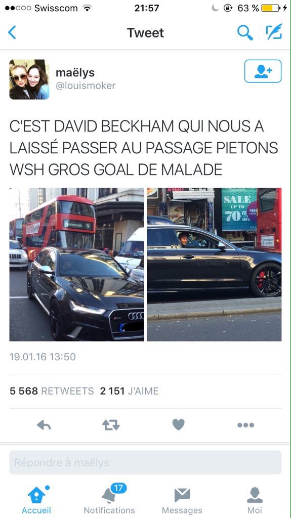ShlagsMan's tweet photo. Waaa mais David Beckham il va être archi en retard s'il laisse traverser tout le monde là https://t.co/QcQc6ru0sr
