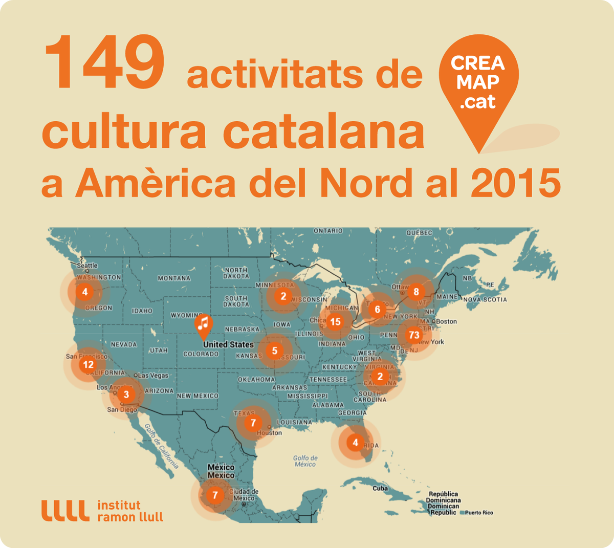 IRLlull's tweet photo. 149 activitats culturals catalanes a Amèrica del Nord al 2015. https://t.co/381sQNbh5o @IRLlull_NewYork https://t.co/aifg50SGIV