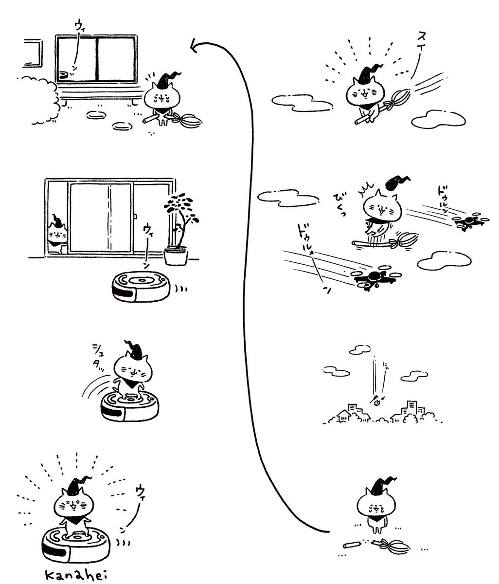 カナヘイ 全国のセブン イレブンにて 当りくじ 7 10 土 順次販売開始 ほうきに乗った魔ネコ T Co Hoflruzjft