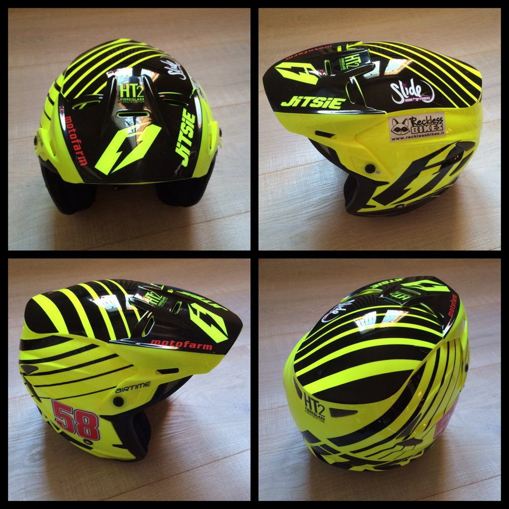 Pippo_Tacconi's tweet photo. My new helmets!! #jitsie #recklessbikes #slidestore #trial https://t.co/RLisUEMagM