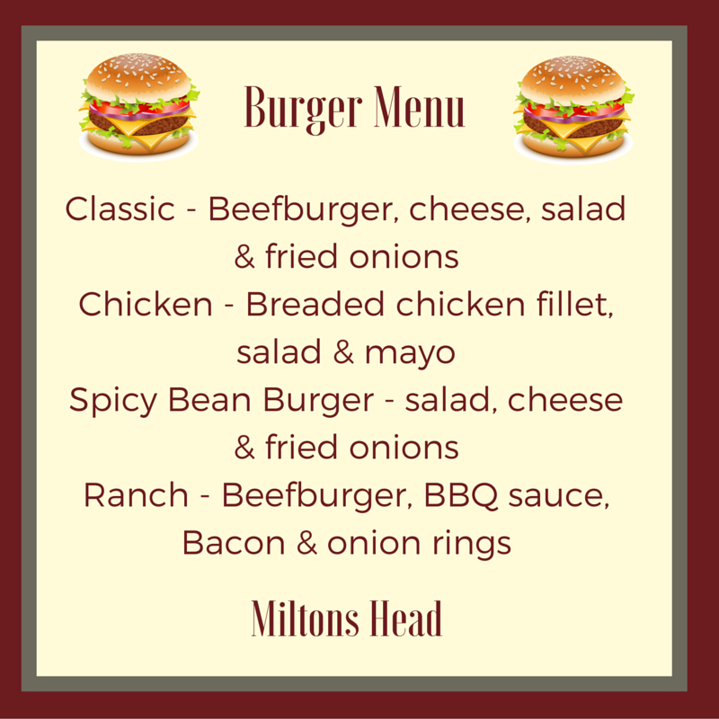 Miltons_Head's tweet photo. Attention Burger Lovers! Check out our menu :) #burgers #burgerlovers https://t.co/xOKniHJo91
