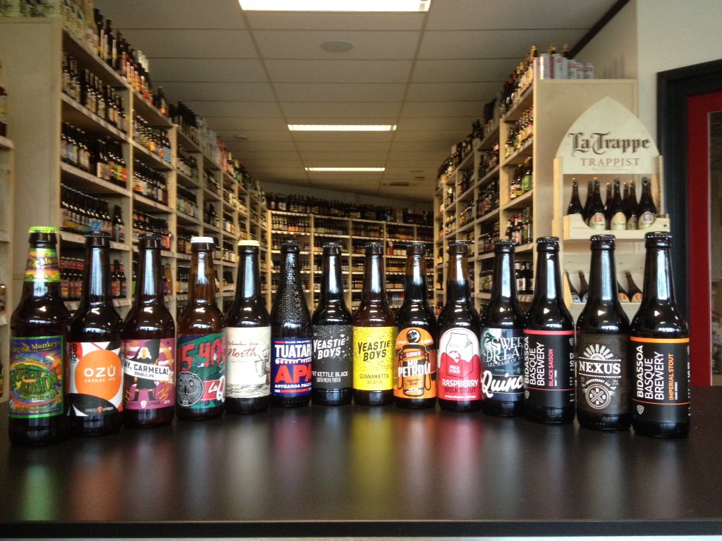 Verschillende nieuwe bieren binnen gekregen uit Spanje Canada en Nieuw Zeeland