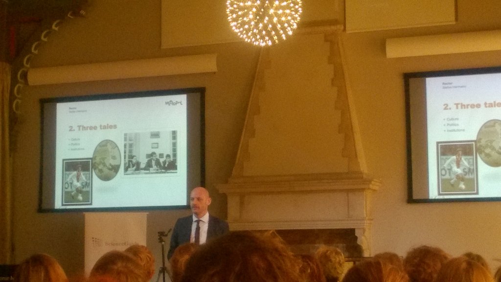 Hermann (UC Kopenhagen) op #DvE2016 over talenten in een egalitaire samenleving "we need to create more talent"