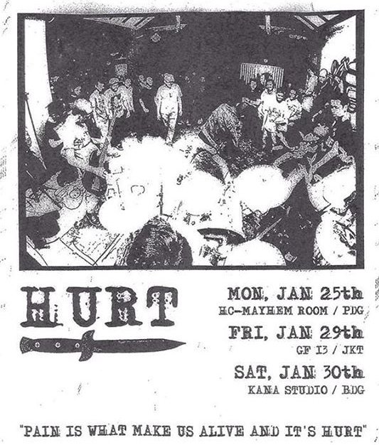RimaumanMusic's tweet image. Band hardcore punk, HURT (Padang) akan jalan-jalan ke Jakarta dan Bandung