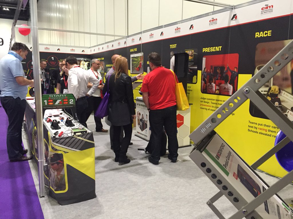 STEMRacingHQ's tweet photo. Another busy day at #bett2016 -come find us at stand D469 and find out more about our exciting STEM based programme! https://t.co/Rk6d8blis3