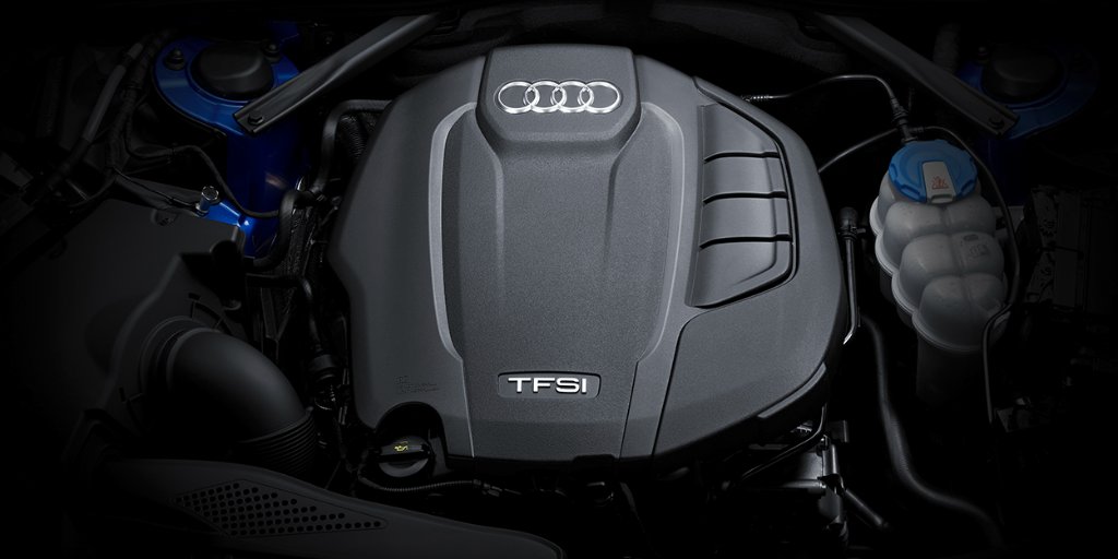 Audi's tweet photo. For morning commutes, the #AudiA4 252-hp TFSI engine will wake you up better than coffee. https://t.co/dMT3xEVmkV