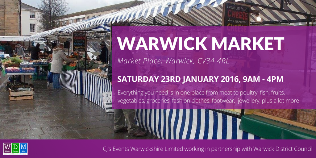 cjseventswarks's tweet photo. #Warwick market is on tomorrow - Market Place, 9am until 4pm! Love your local market! #WDMarkets https://t.co/76FRNpY8fL