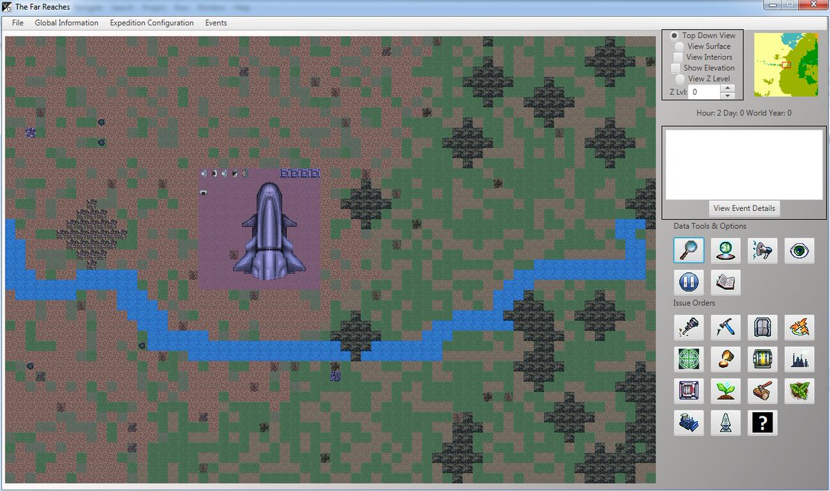 VoyagerGames's tweet image. New zoom level code is working in #TFR. Zooming out simplifies some tasks greatly. #indiedev #gamedev #indiegames