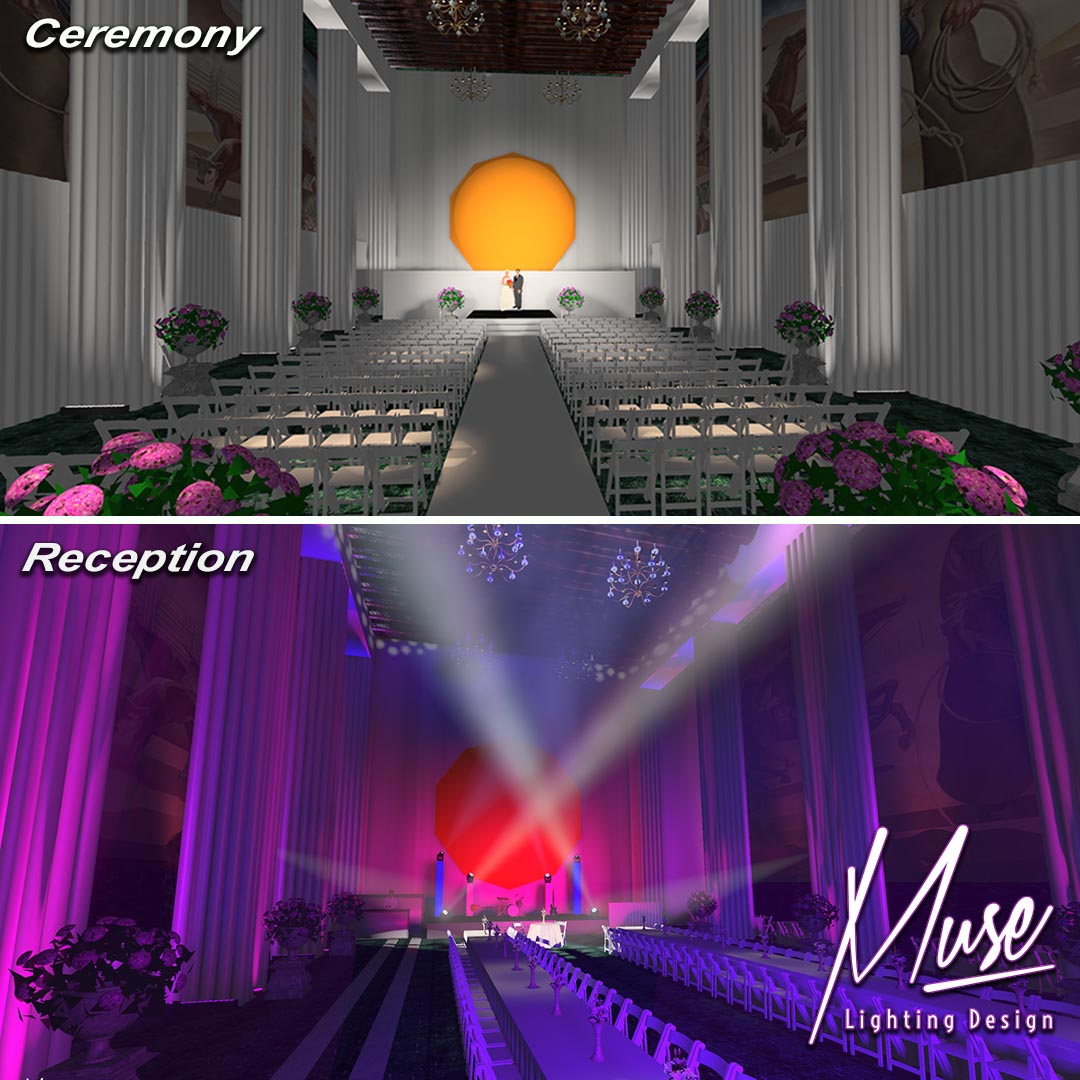 MuseLighting's tweet image. Our #lightingdesign for a #dfwwedding @HallofState . Tricky #setchange between #ceremony and #reception. #nailedit
