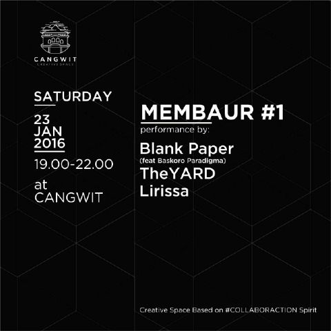 Gigs this week ! 
- <a href="/blankpaperband/">Blank Paper Official</a> feat @BaskoroNA (Paradigma) 
- YARD 
- Lirissa 
Join With us lur ! at <a href="/cangwit/">#Cangwit</a>