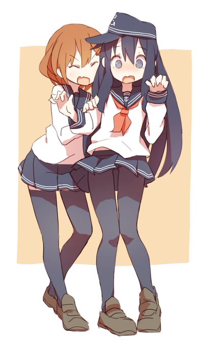 暁と雷 1draw
#艦これ版深夜の真剣お絵描き60分一本勝負 #艦これ版真剣お絵描き60分一本勝負_20160122 