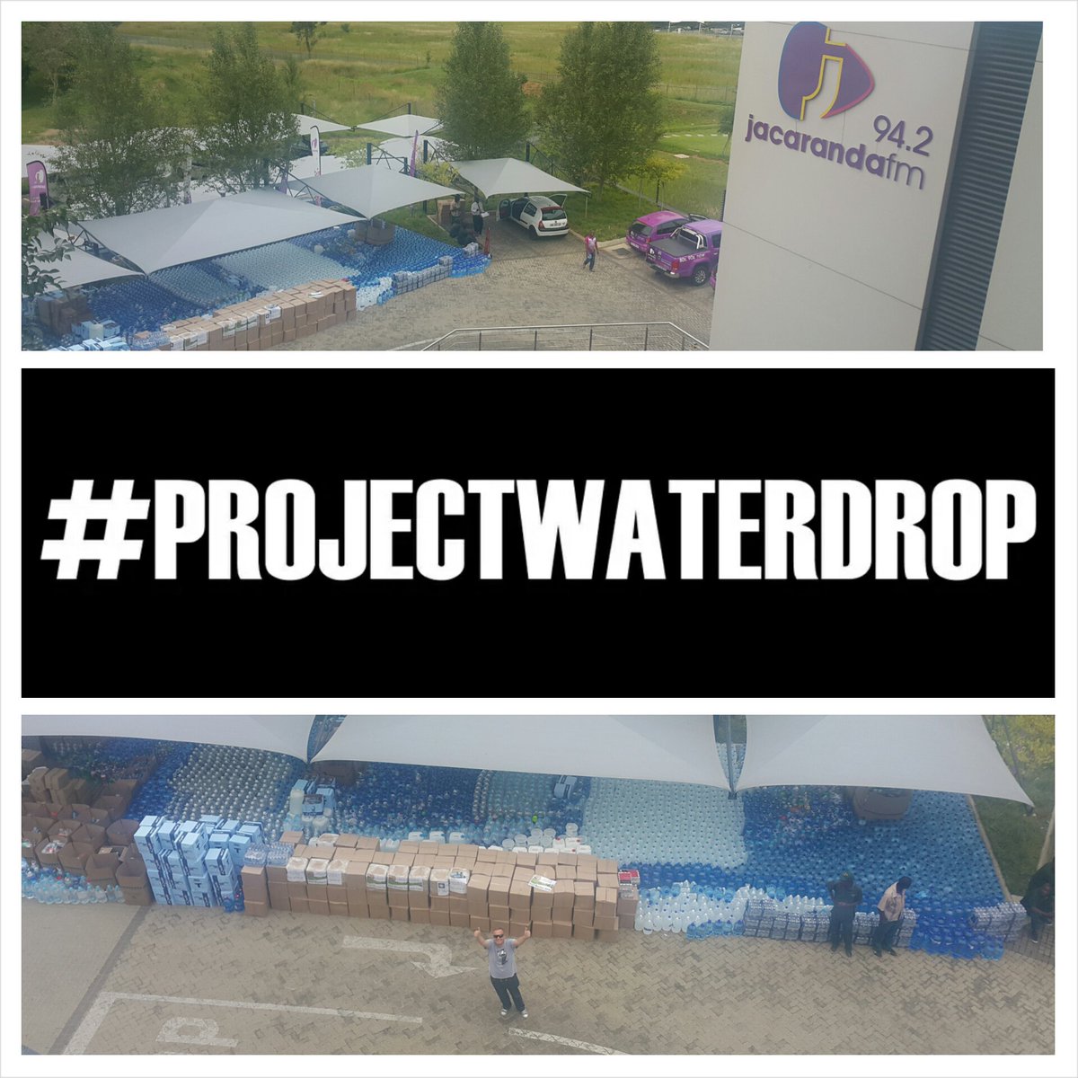 jacarandafm's tweet image. We are still collecting water for #ProjectWaterDrop. You can drop off your water at our studios until Sunday, 6pm