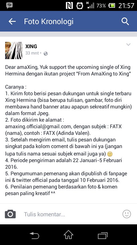 Guard_FAME's tweet photo. Buat FAMOUS Khususnya Amaxing ini dia yg nmanya " From AmaXing to Xing" buruan ikutan @XingHermina @amaXingOfficial https://t.co/7g9ndw9IFz