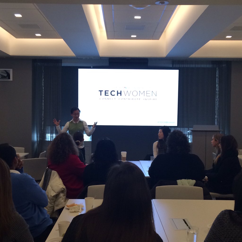'Follow your heart, challenge traditional wisdom, actively inspire others..' great advice from Diane Yu #TECHWomen