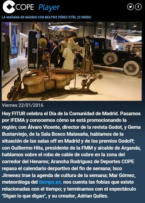 MadridRegional's tweet photo. #Podcast📻📲 https://t.co/tIhTxgBVtp con @RevistaGodot #salasoff @MarGomezH @ElTiempoes @GuillermoHita @adryquiles https://t.co/43Jsxwlqgk