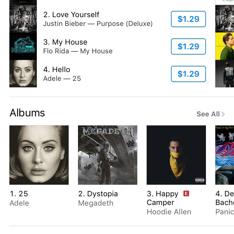 HoodieAllen's tweet photo. Woke up to having the #3 album in the country on an album you can download for free from me. Beyond thankful 🙏🏼😭 https://t.co/0D7zgTSgCH