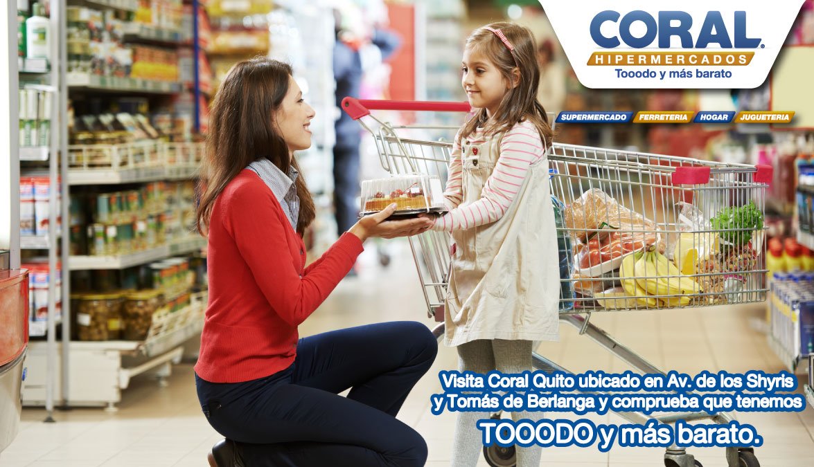 Visita Coral Hipermercados en #Quito y encuentra TOODO lo que necesitas y más barato.  ¡Te esperamos!