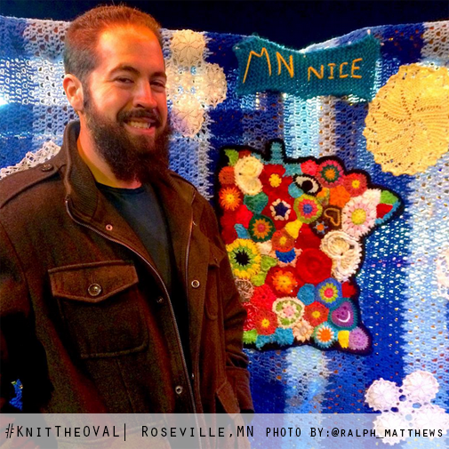 VisitRoseville's tweet photo. #KnitTheOVAL is almost over! Check it out at @skatetheoval before it's gone. Thanks to @NABCO for sponsoring! https://t.co/tRcCwcJbLu