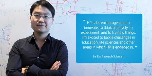 HP's tweet photo. Research scientist Lei Liu is dreaming big at HP's Print &amp; 3D Labs. https://t.co/DWEcxvojfy cc @HPLabs https://t.co/zsjAJPZXiz