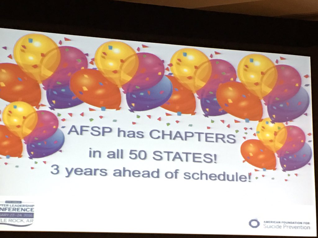 StaceyRidenour's tweet image. 50 states!! #afsp2016 #HugeSuccess #BeTheVoice @AFSPNV