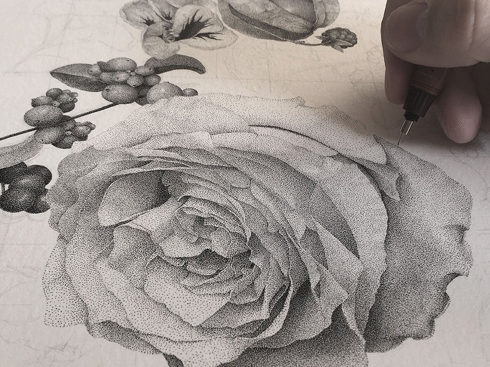 thisiscolossal's tweet image. Millions of Hand-Inked Dots Comprised this New Stippled Illustration by Xavier Casalta thisiscolossal.com/2014/03/stippl…