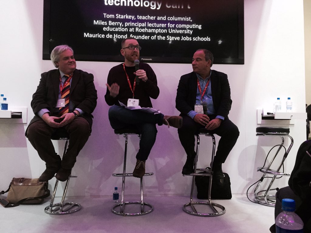 aliceedgington's tweet photo. Good #teschat @Bett_show with @tstarkey1212 getting #romantic about "the deep mystery of human interaction" https://t.co/QL415WTlRf