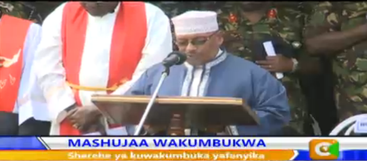 citizentvkenya's tweet photo. Mashujaa wakumbukwa: Sherehe ya kuwakumbuka wanajeshi wa #KDF waliouawa yafanyika #NipasheWikendi https://t.co/tyvjfULixq
