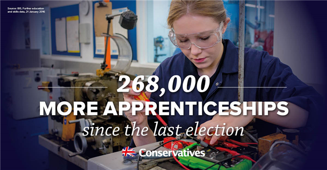 Llanelli_CF's tweet photo. 268,000 new high quality apprenticeships started since the last general election. RETWEET https://t.co/58Bz02auhM https://t.co/JyNNbF1LQJ
