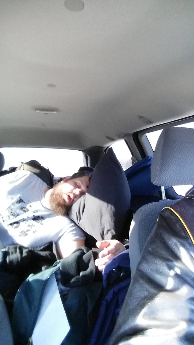 germ nap in new flying van #ghost2ghosttour #nevermakeit #justkiddingseeyousoonsackville