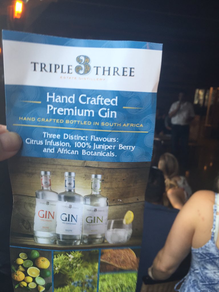Simonefalconer's tweet photo. Gin and food pairing with Blaauwklippen gin Triple 3. @Blaauwklippen. Good effort. Congrats. @the_mashtun https://t.co/zJNStCLWN2
