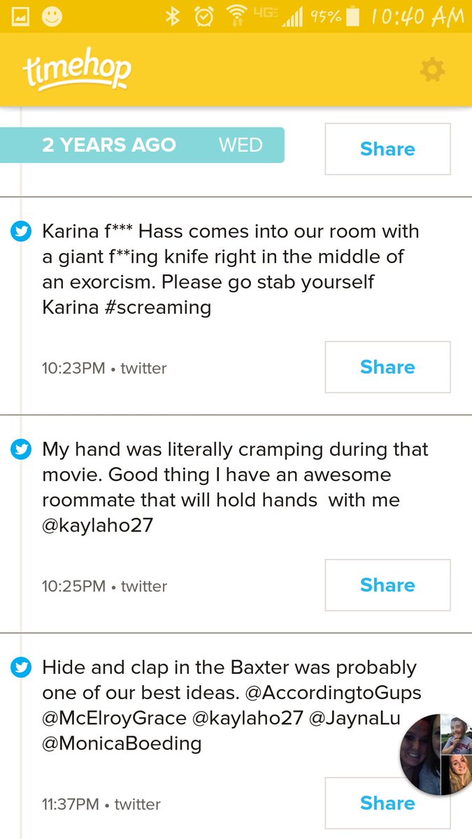 brookemaguireee's tweet photo. Timehop bringing back some great memories today #TheConjuring #HideAndClap #IHateScarryMovies #HappyBatMitzvahAmanda https://t.co/iux2CVM7zp
